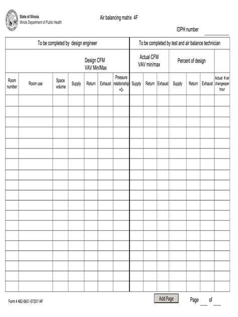 hvac air balance report template excel